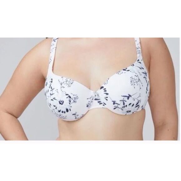 Cacique Lane Bryant Lightly Lined Floral Bra Underwire Full Coverage Size 40DD - Picture 1 of 8